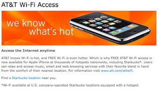 Free WiFi HotSpots for iPhone from AT&T