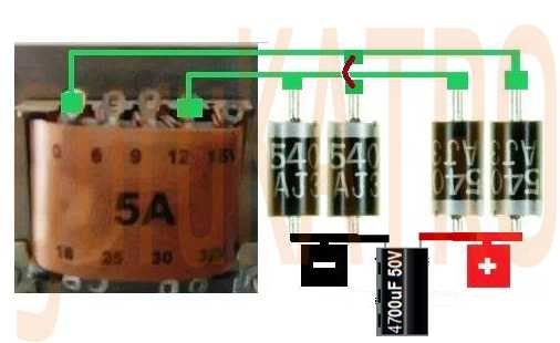 Rangkaian Power Supply Trafo Biasa Gurukatro