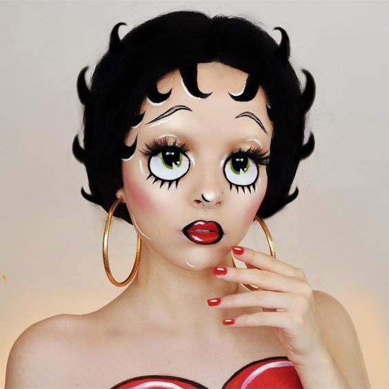 maquillaje de Betty Boop