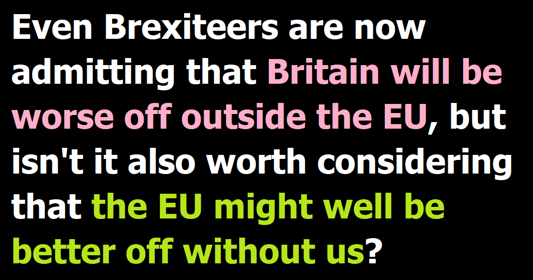 We'd be worse off without them, but would they be better off without us?
