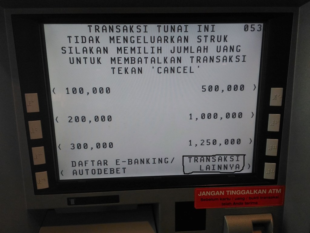 Cara Isi Saldo Kartu Flazz di ATM Tunai BCA