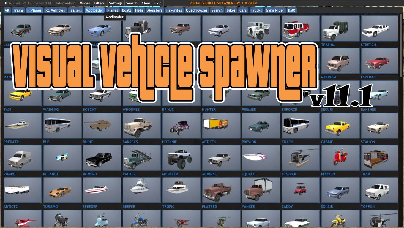 GTA SA - Mod Vehicle Spawner Premium (Mod que faz aparecer carros