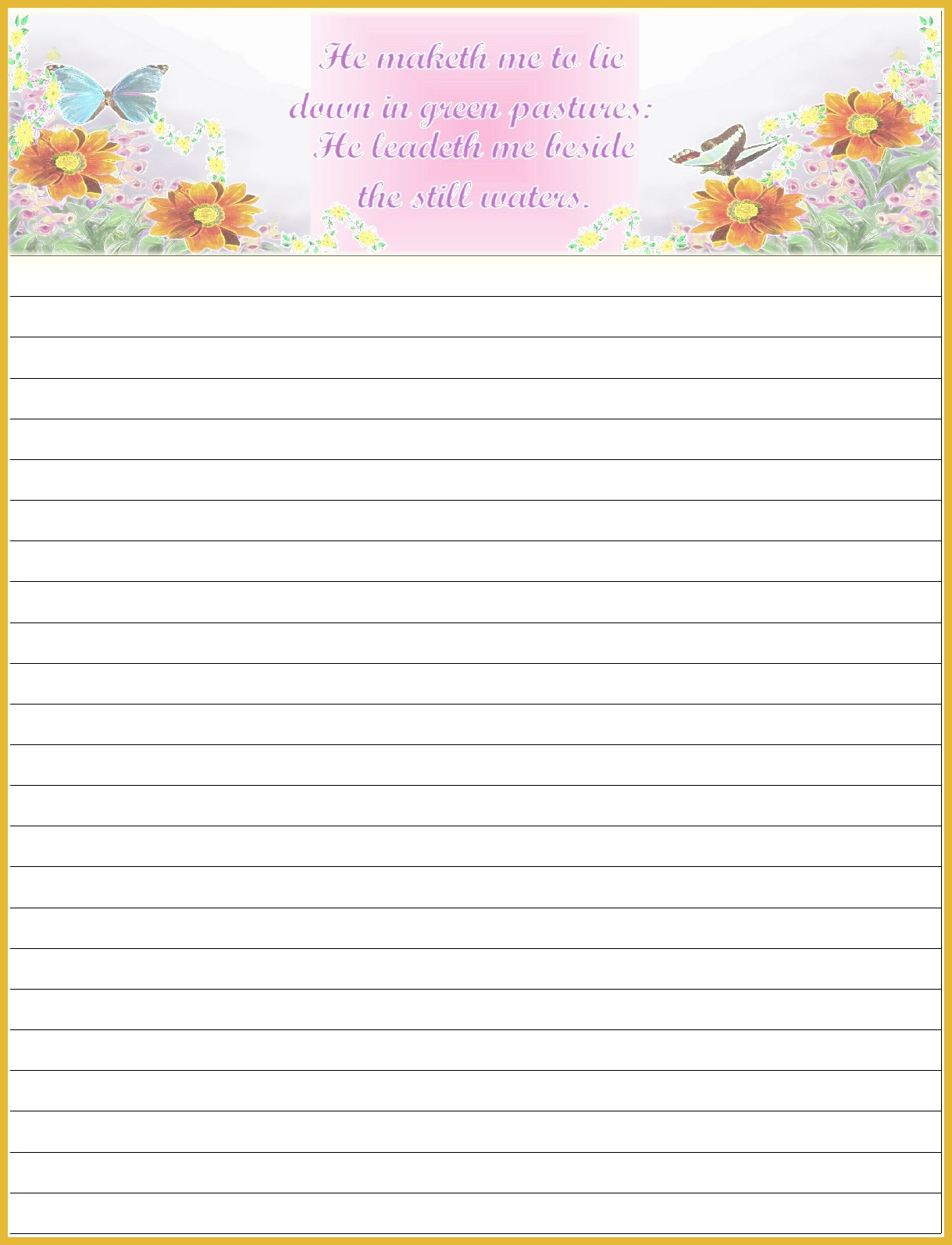 Psalms Stationery With Envelopes