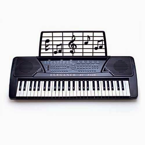 Hamzer 54 Key Electronic Music Piano Keyboard Black Portable Keyboards