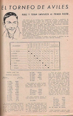 II Torneo Internacional de Ajedrez de Avilés 1948 en la revista Ajedrez Español