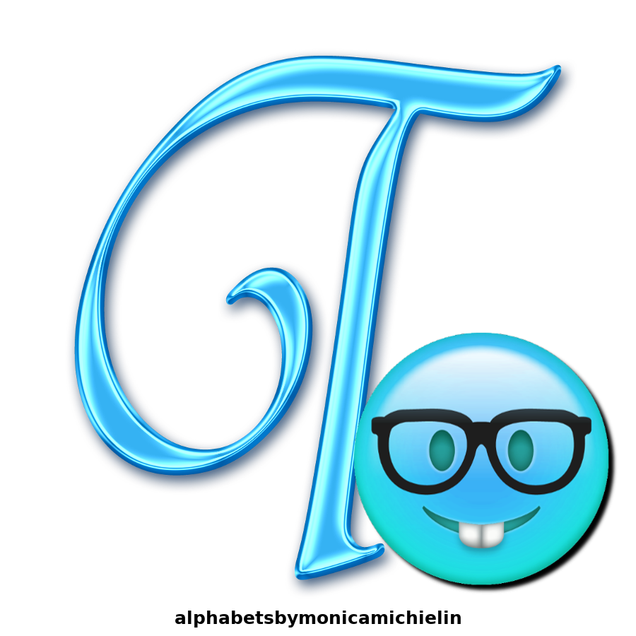 Monica Michielin Alphabets Light Blue Smile Emoticon Emoji Alphabet Png