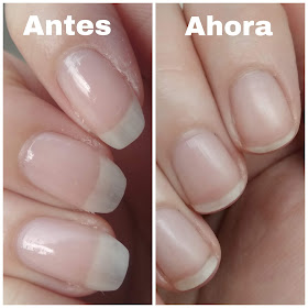 antes y despues de usar el balsamo ecologico de mano y uñas de Marnys