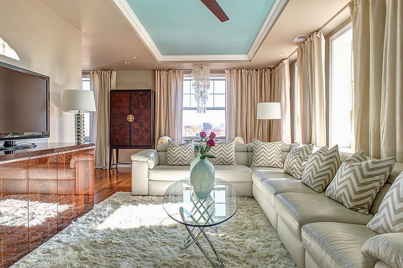 Salas decoradas en estilo chevrón - Decoración de salas con estilo