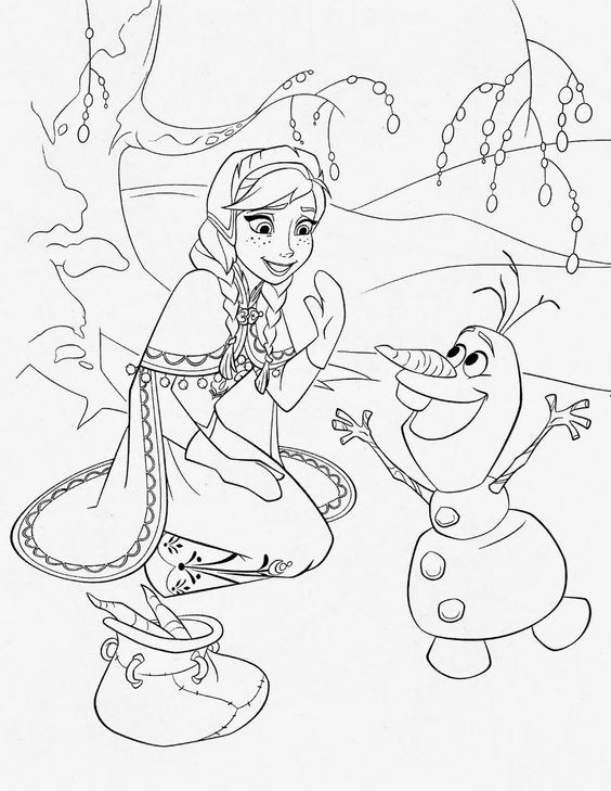 ▷ Desenhos de Frozen para colorir