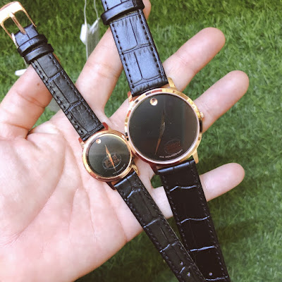 Đồng hồ cặp đôi dây da Movado