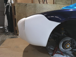 Side view of Japanese Cobra nose panel on MX5