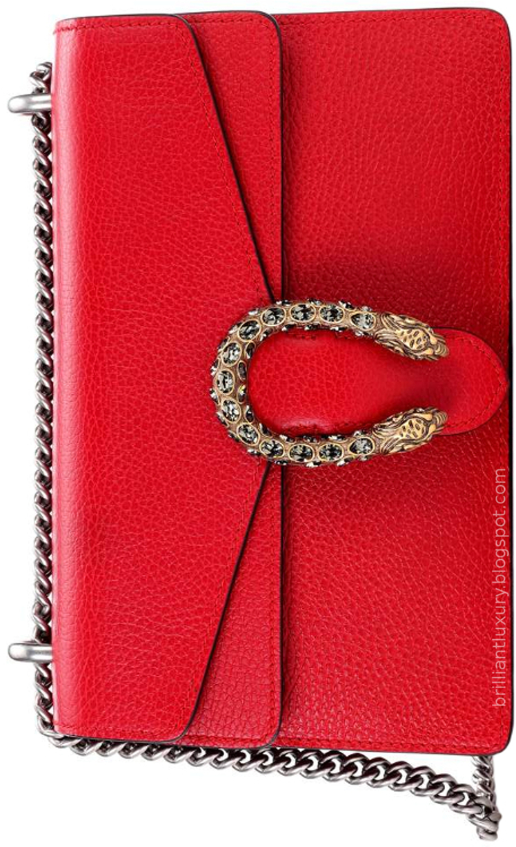 Brilliant Luxury ♦ Gucci Dionysus red leather shoulder bag