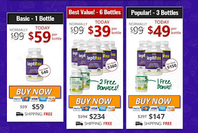 Leptitox is available in 3 different packages with free bonuses, leptitox review