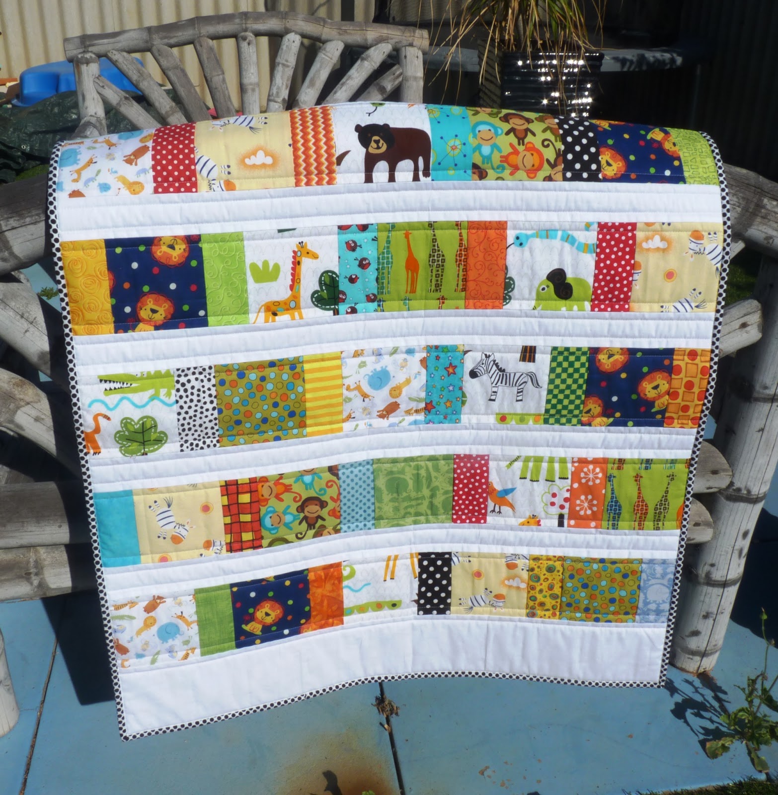 Little Guinea Pigs Scrappy Zoo Baby Quilt
