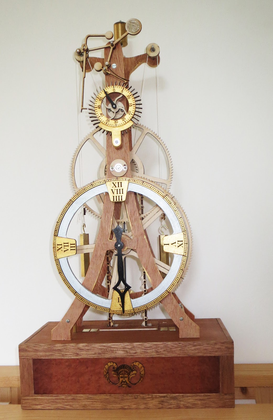 Wooden Clock Spot Franklin Three Wheeler