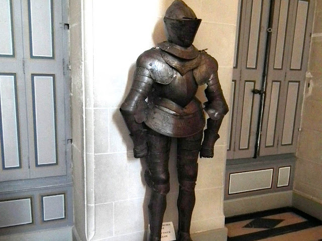 Etched armour, collection of the Chateau of Cheverny, Loir et Cher, France. Photo by Loire Valley Time Travel.