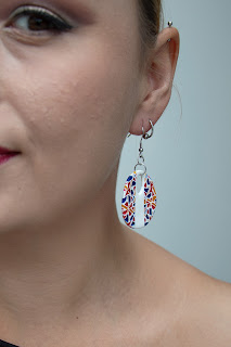 boucles oreilles canne mosaïque pâte polymère Stenna Bijoux