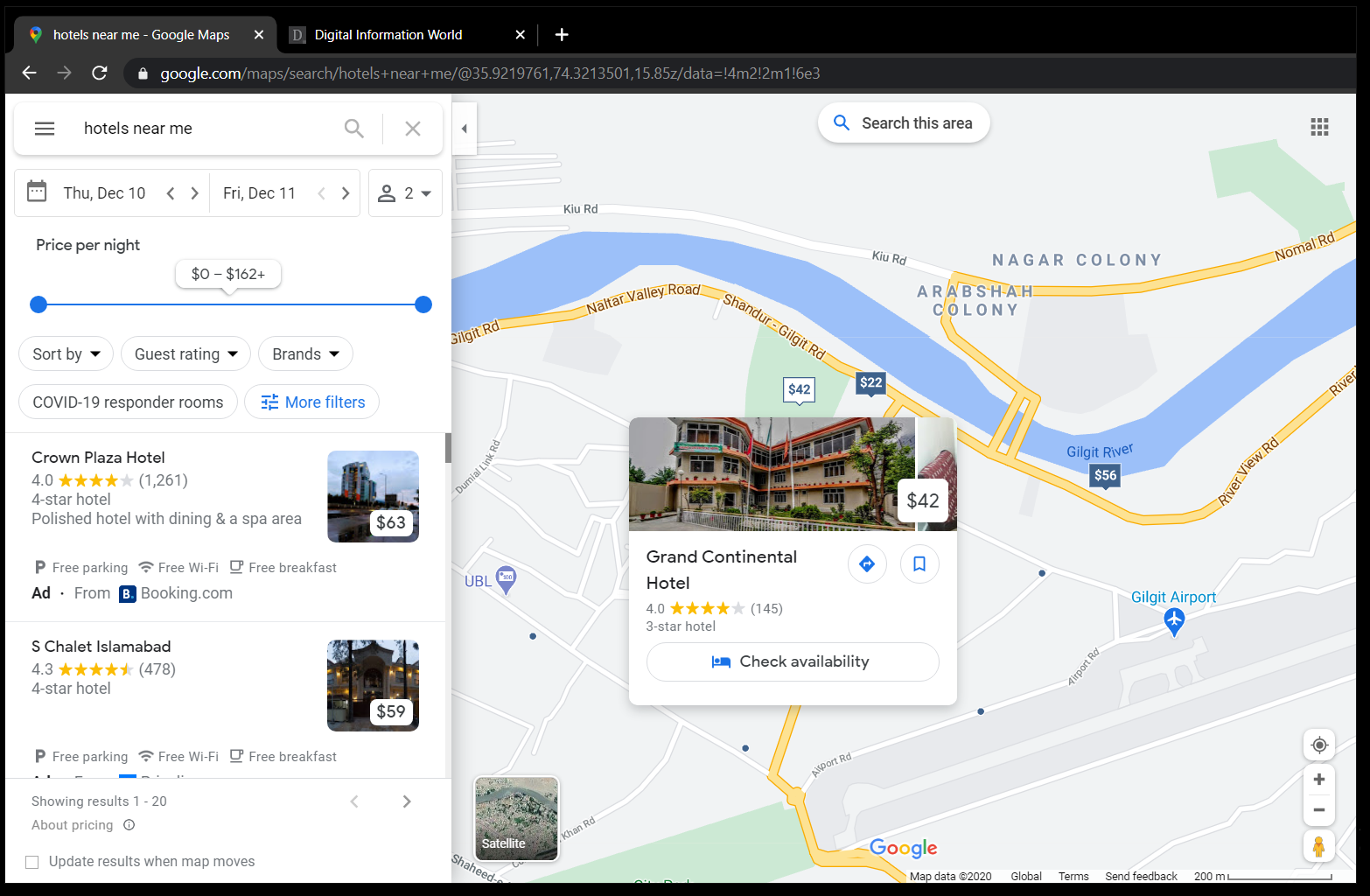 Google Maps now shows average hotel ratings, pricing, and other