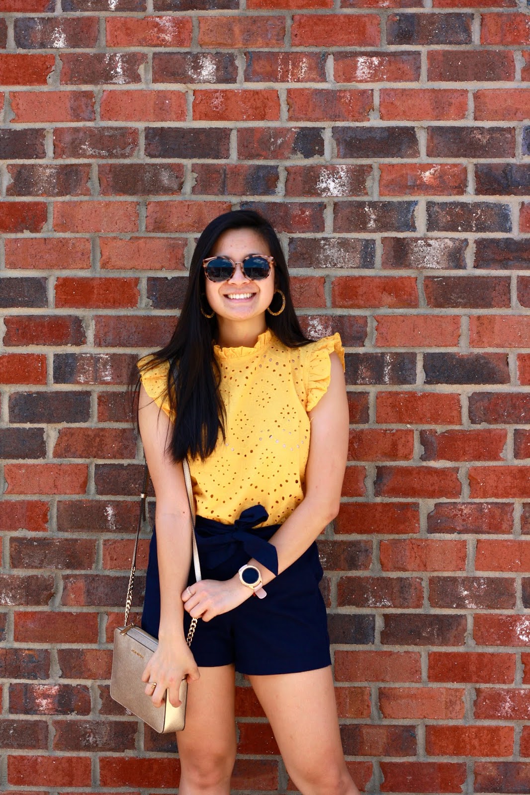 Yellow and Navy Summer Outfit - Affordable summer outfit - Amazon Prime Fashion Find