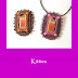 Kitties - two mixed media bead embroidered pendants