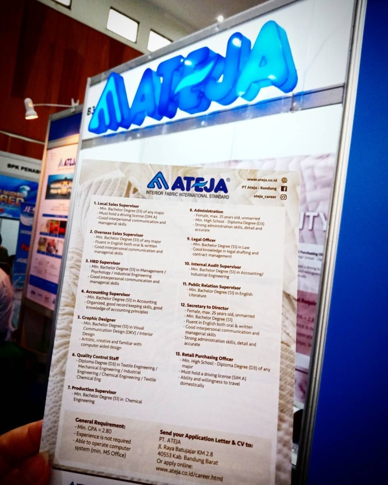 Lowongan Kerja PT Ateja 2020 Jl Batujajar Padalarang Bandung - Loker Karir
