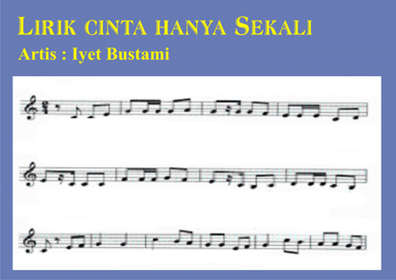 Lirik Cinta Hanya Sekali
