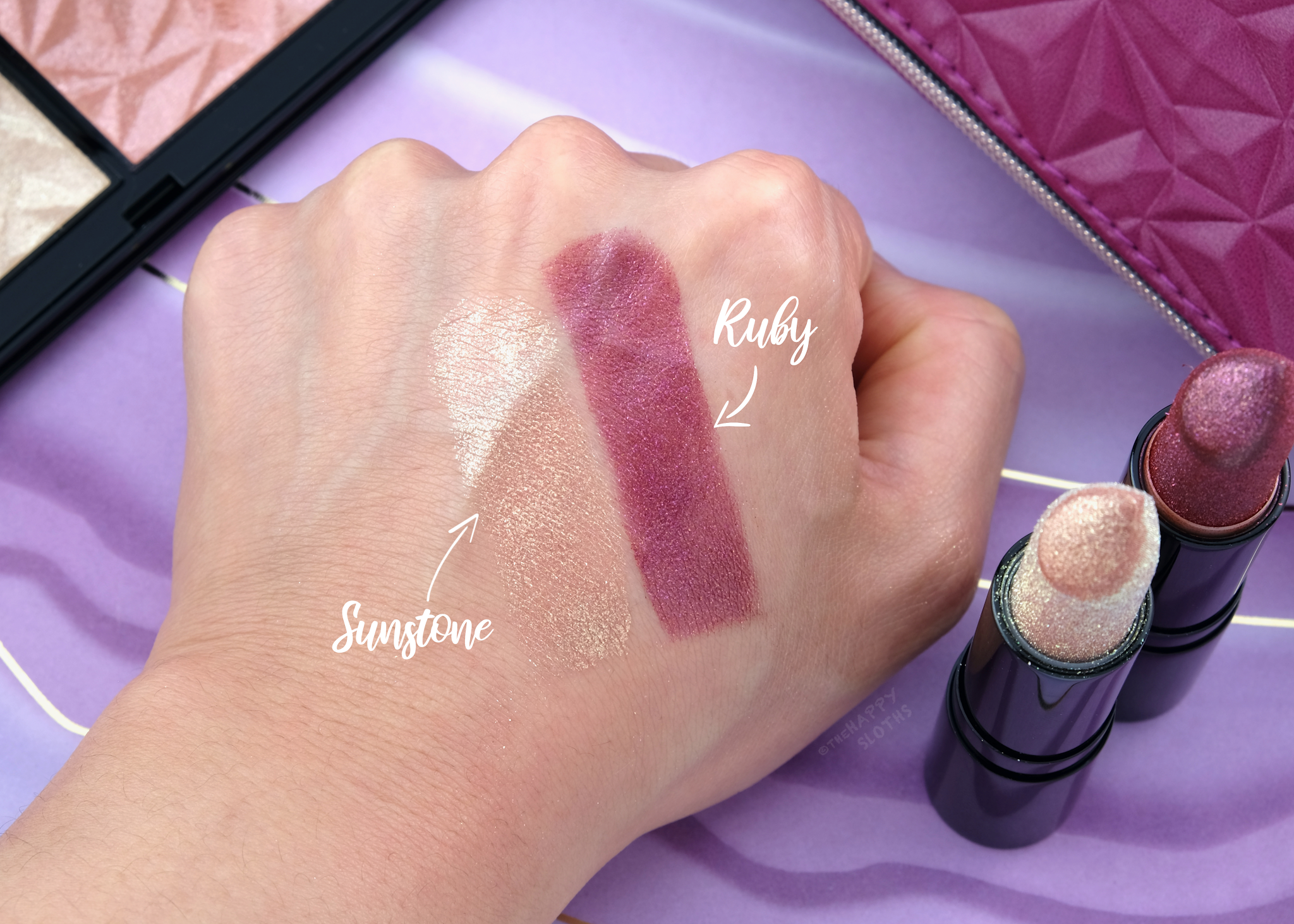 Mary Kay Fall 2021 | Sparkle Lipstick in "Sunstone" & "Ruby": Review and Swatches