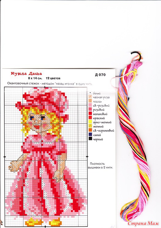 Чудесная игла схемы. Вышивка кукла Даша. Кукла Даша вышивка схема.