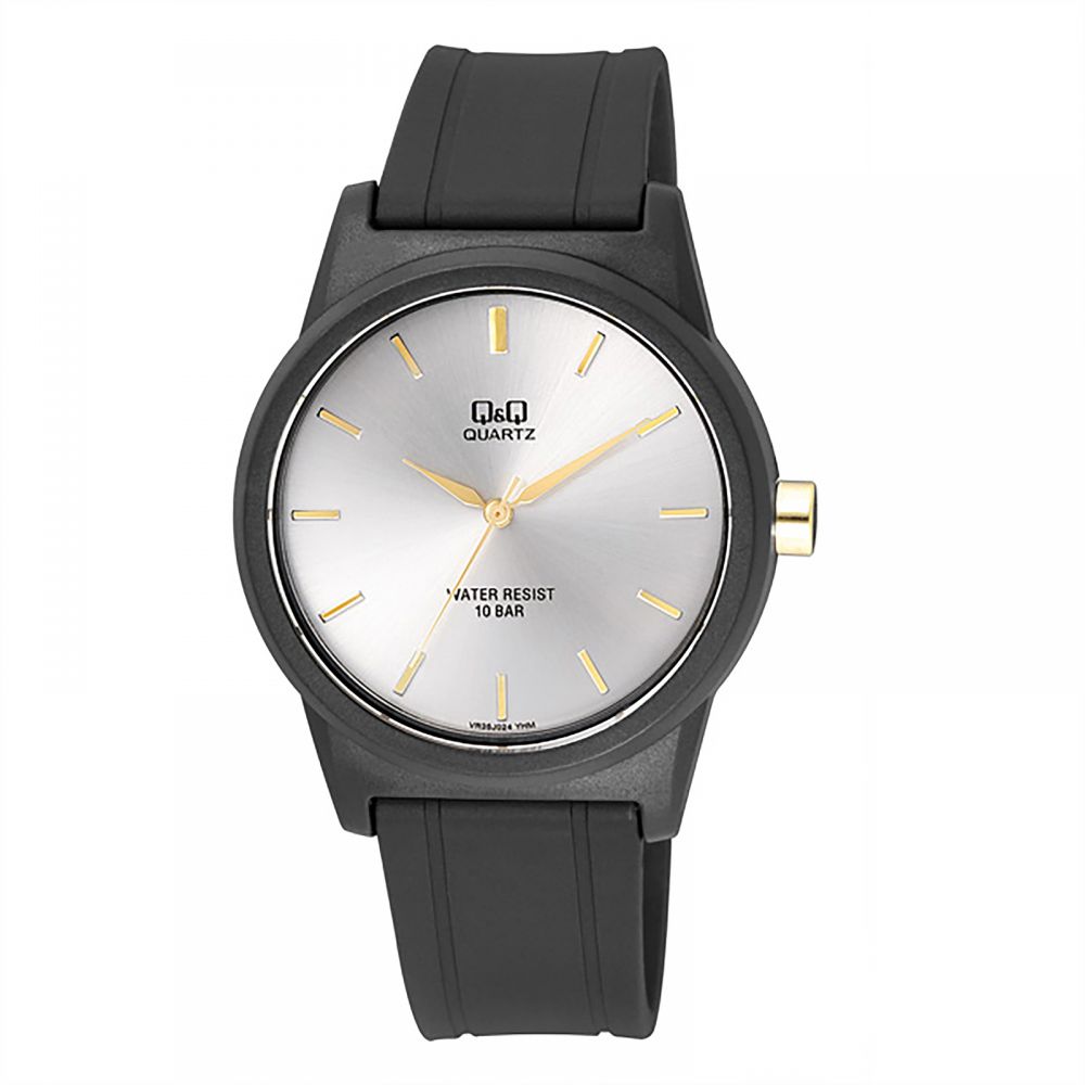 Q&Q Women's Gray Dial Resin Band Watch VR35J024Y Black 313.00 EGP