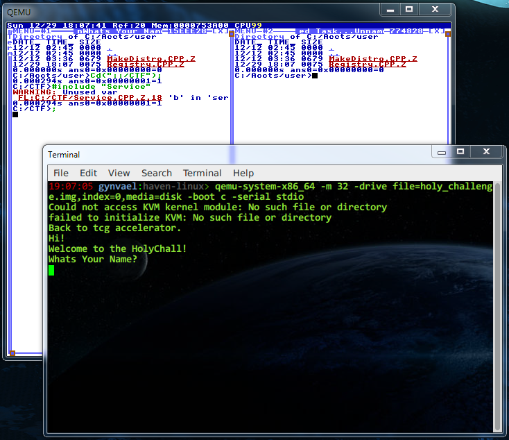 Dragon Sector: 30C3 CTF - HolyChallenge (pwn 500)