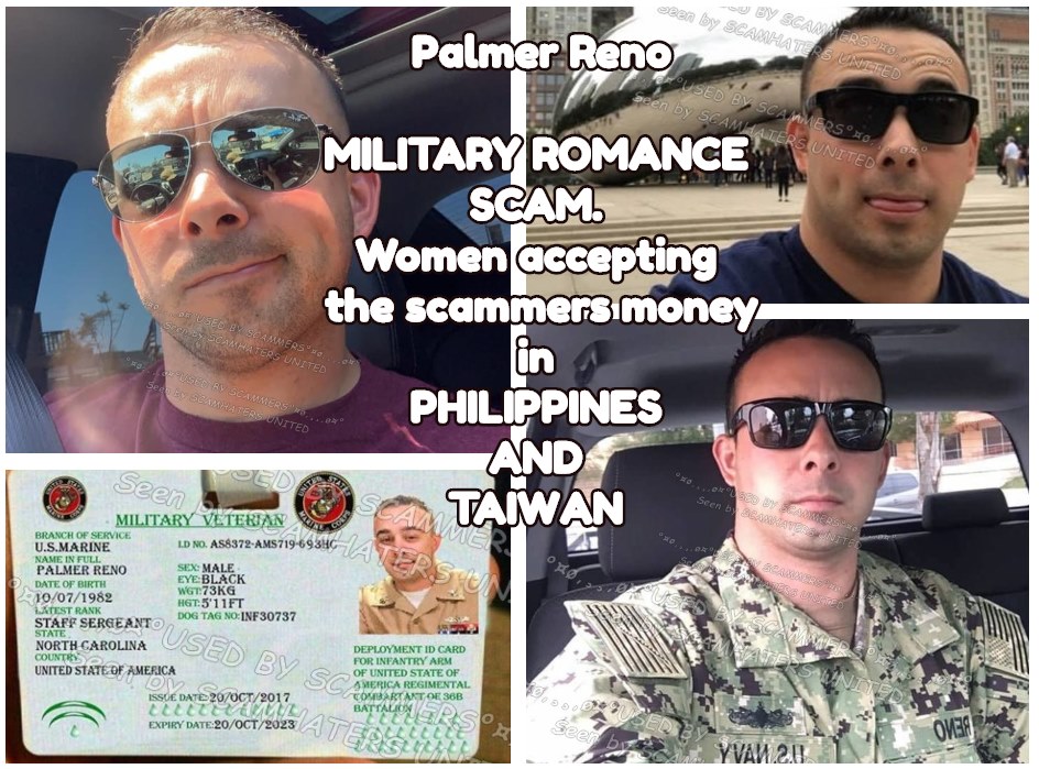 Military romance scamming fotos