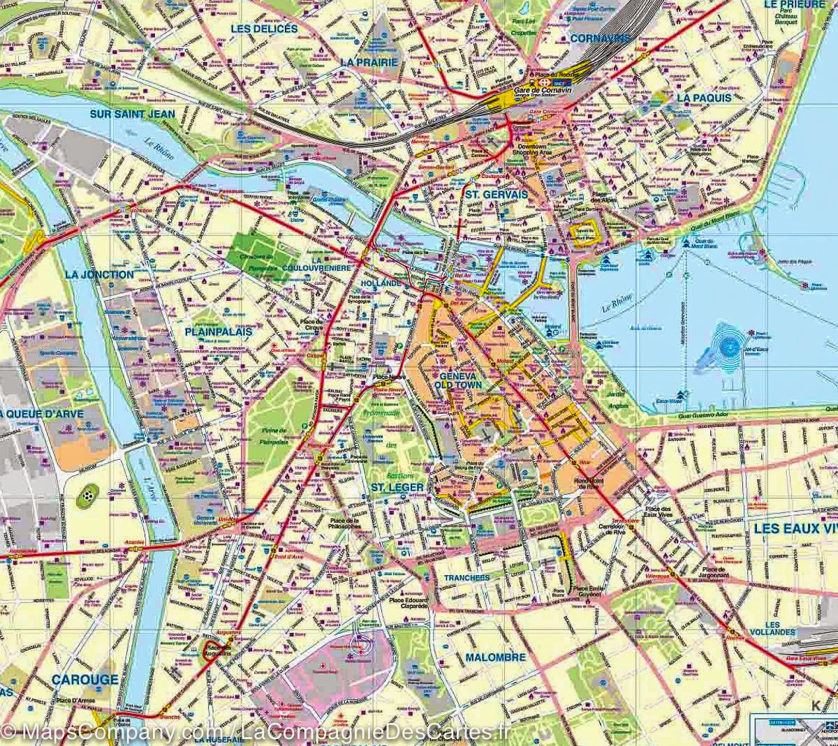 City Map Of Geneva Switzerland Free Printable Maps | Images and Photos ...