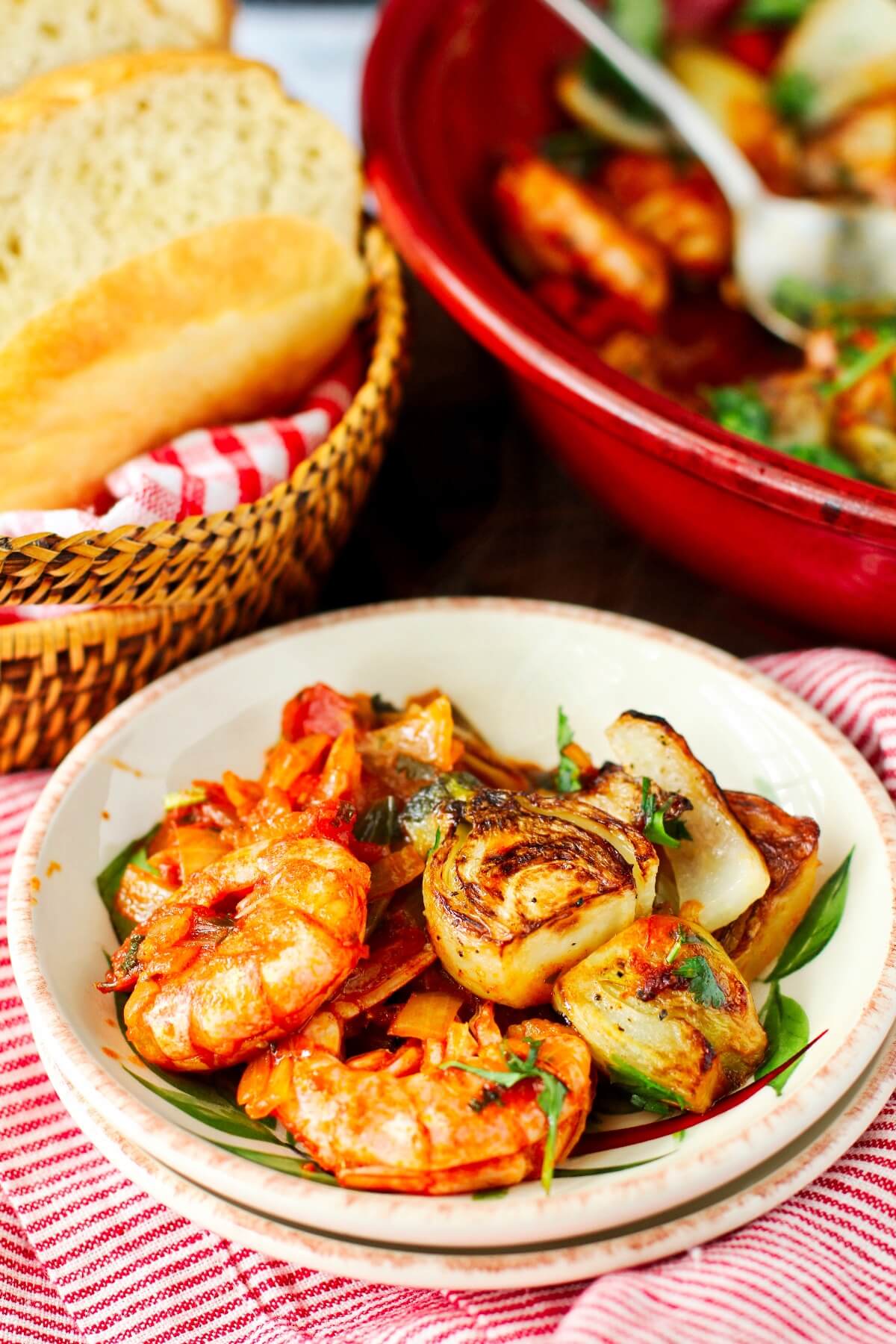 Moroccan Shrimp Tagine with Garlic, Ginger, and Fennel Karen's