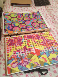 geometric shapes combining jessica combined different floral textiles jane composition experiment started together scale patterns