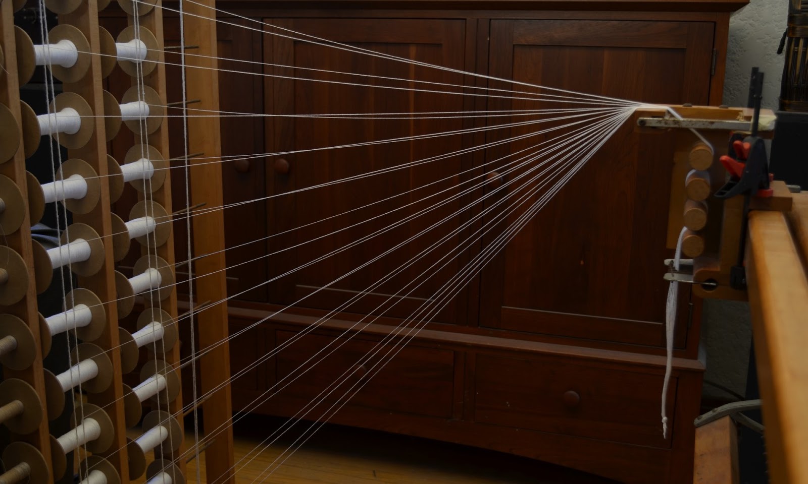 A FiberArtisan's Weaving Path Warping a sectional beam 2 Winding