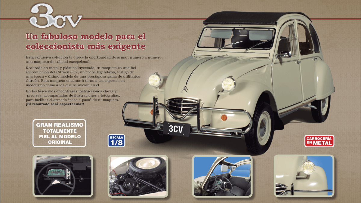 arma paso a paso el citroën 3cv a escala 1:8 salvat argentina