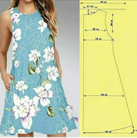 diseños de moda con medidas y patrones de costura de vestidos femeninos