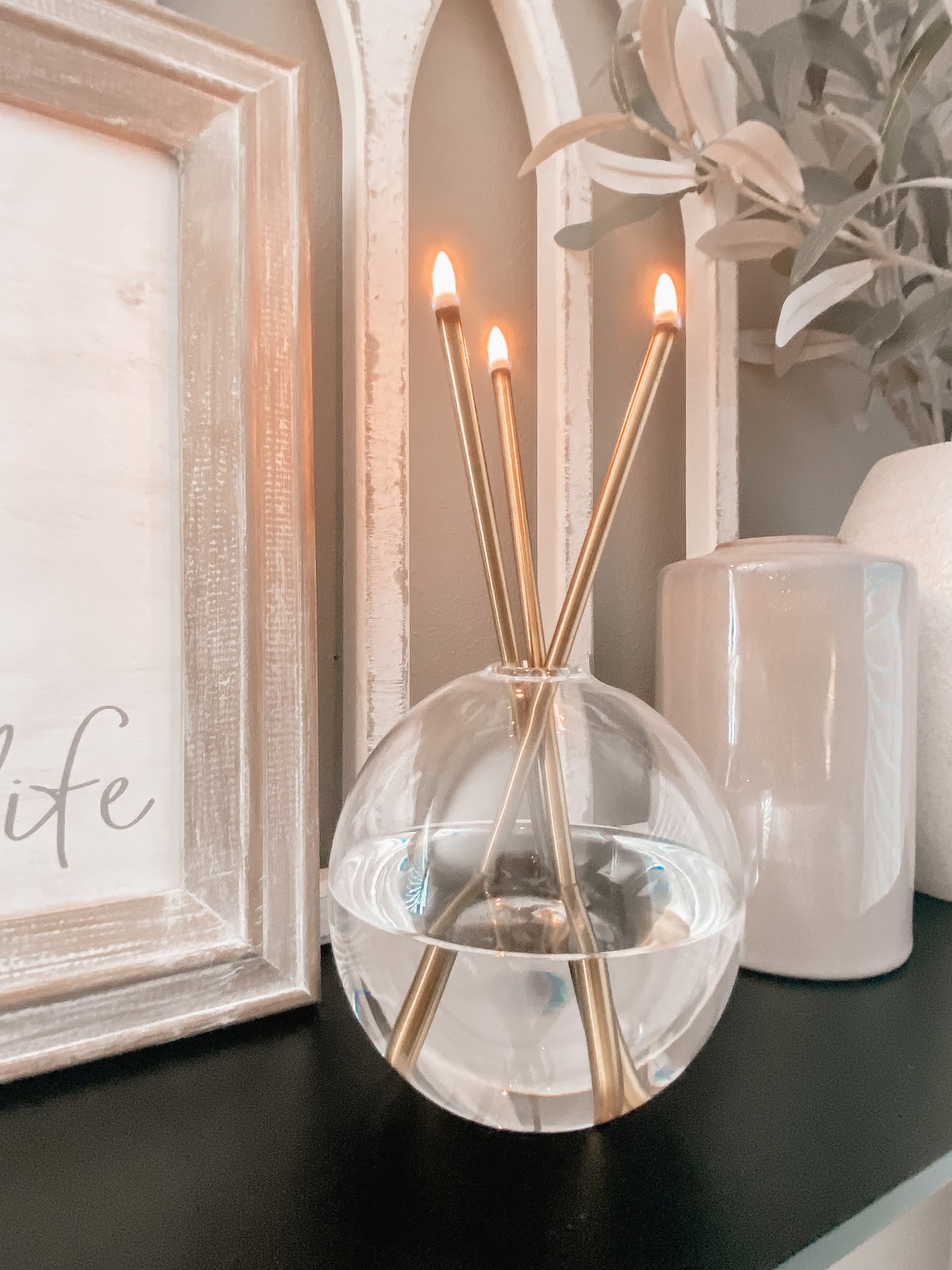 Wood and Gray Everlasting Candle