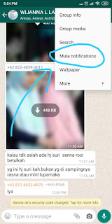 menonaktifkan notifikasi group whatsapp
