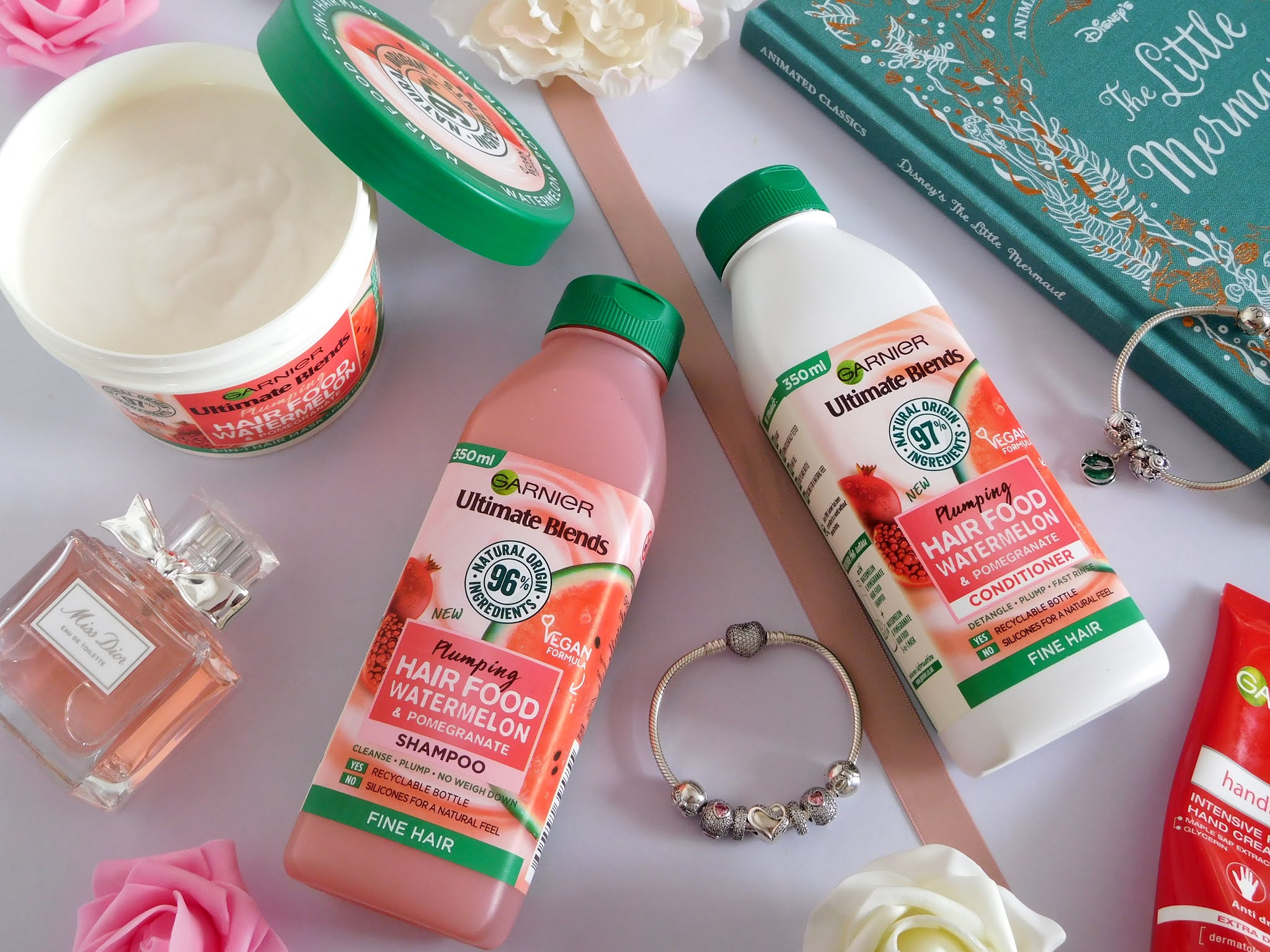 Garnier Ultimate Blends Plumping Hair Food Watermelon and Pomegranate  Shampoo, Conditioner and 3 in 1 Hair Mask Reviews