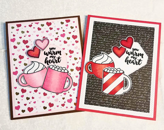 Sunny Studio Stamps: Mug Hugs You Warm My Heart cards by Judy