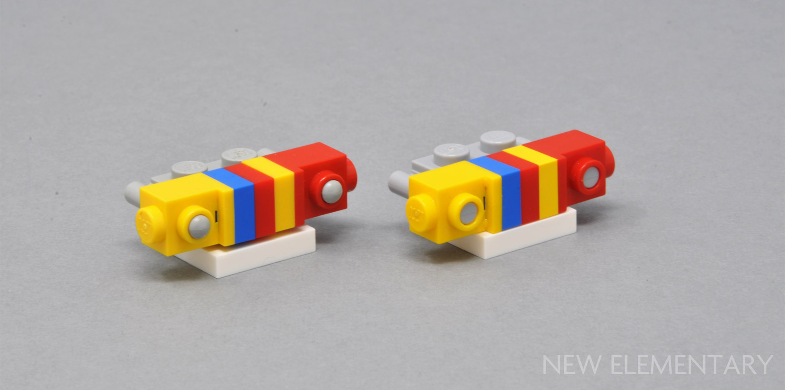 LEGO Pair of Black 1x2 Brick with Horse Horses Facing Each Other