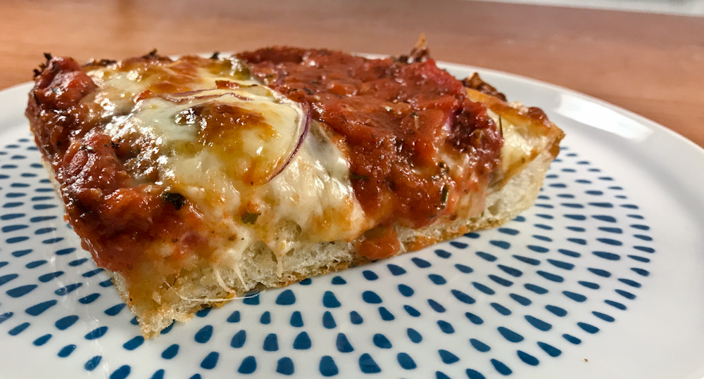 Detroit-Style Pan Pizza – Elly Says Opa!