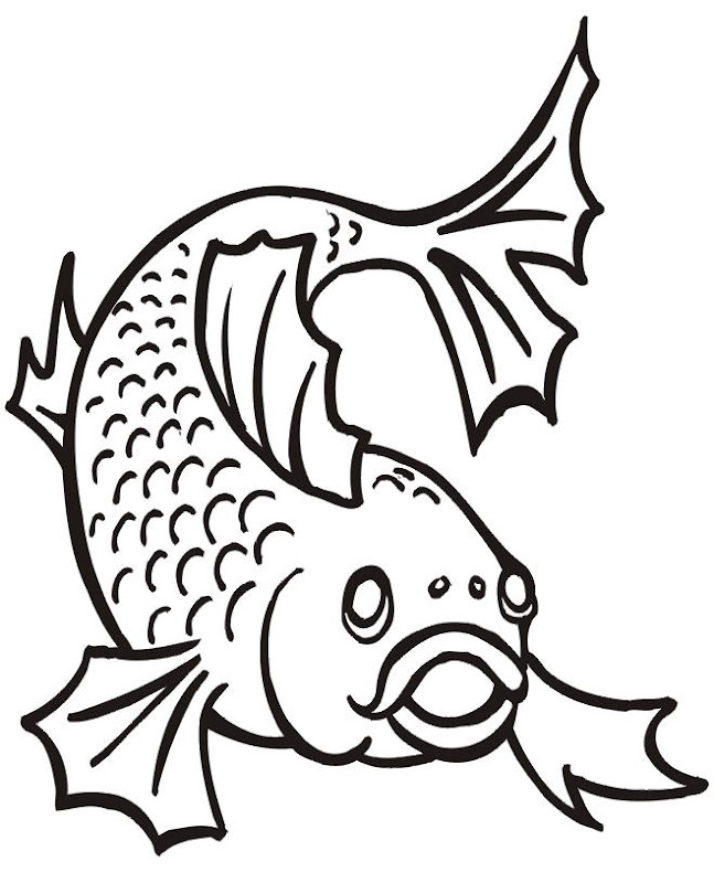cartoon fish coloring pages title=