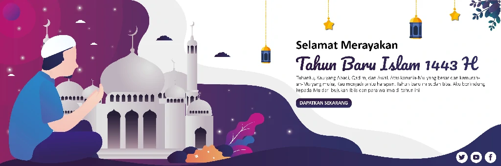 Download Banner Tahun Baru Islam 1443 Photoshop