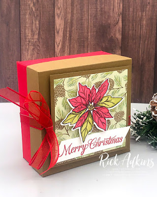 Today on my weekly YouTube Live I shared how to create a fun and festive gift box using the Poinsettia Petals Stamp Set and products from the Poinsettia Place Suite of products from the August-December Stampin' Up! Mini Catalog.  Click here to learn more!