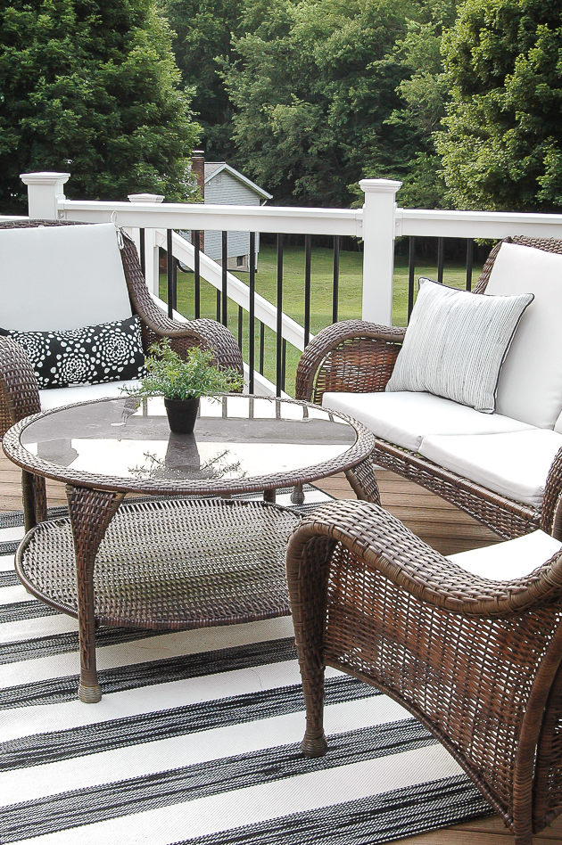 Simple and Beautiful Black and White Summer Deck Little House of Four