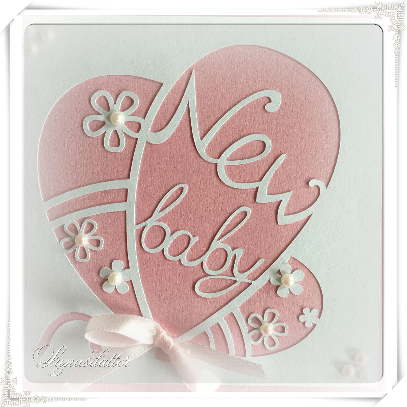 Lunasdatters Scrapbooking: New Baby kort