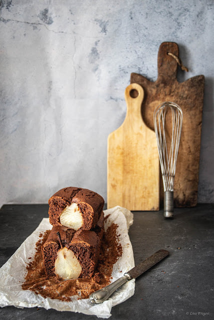 la ricetta del plumcake con cacao e pere