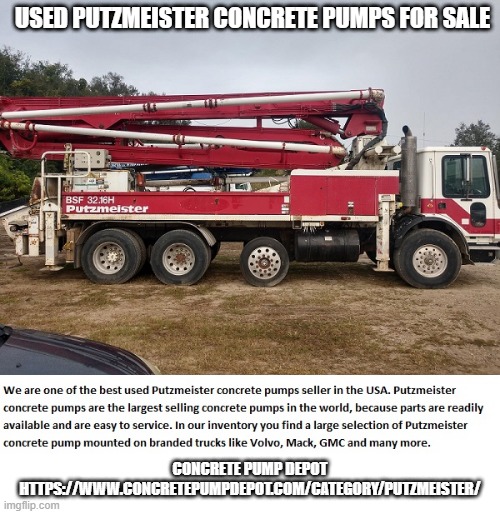 Used Putzmeister Concrete Pumps for Sale